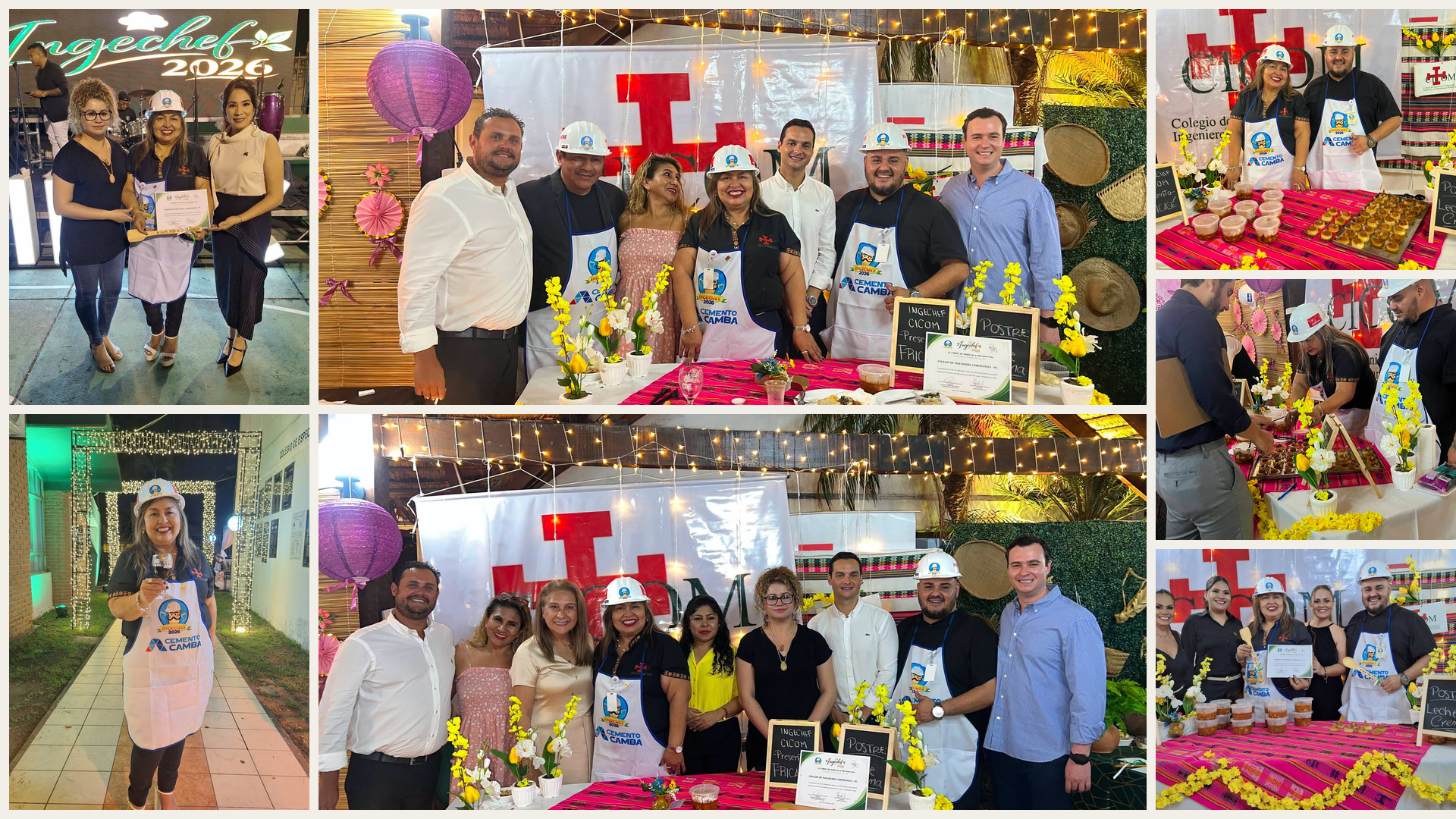 Collage de representantes del CICOM durante su participación en INGECHEF 2026